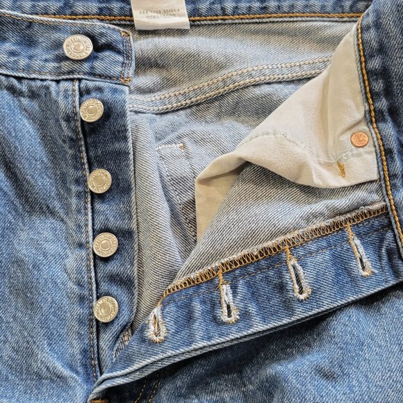 Levis 501 Button Fly Jeans W33 L36 (31x41x31x11) - Picture 5 of 7